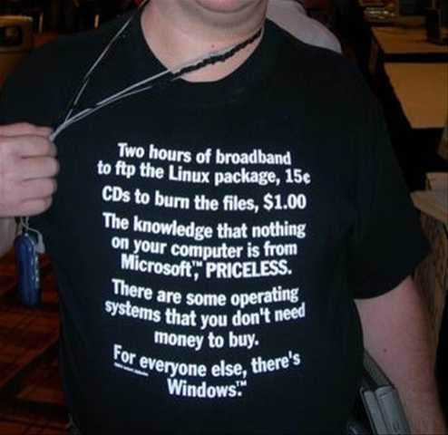 Linux vs Windows camiseta
