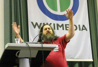 Richars Stalman in Wikimania 2005