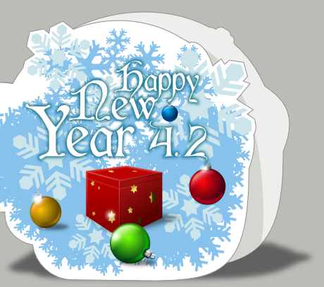 KDE Año nuevo felicitacion