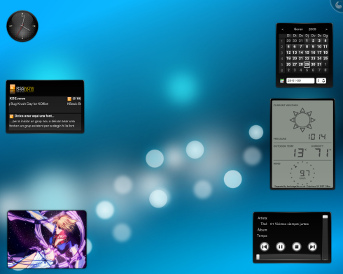 pantalla KDE 4.2 en OpenSuse 11.1