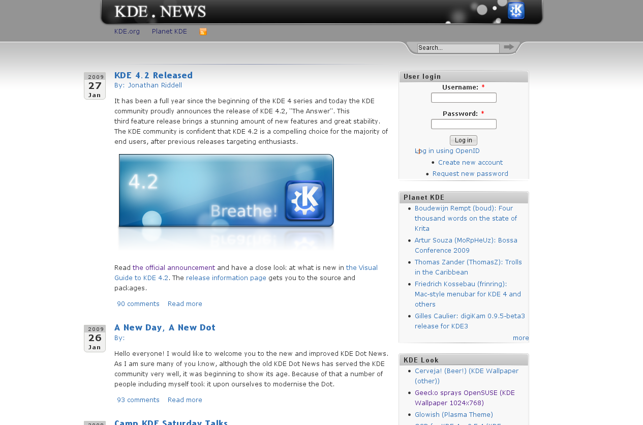 Nuevo día, Nuevo KDE.news
