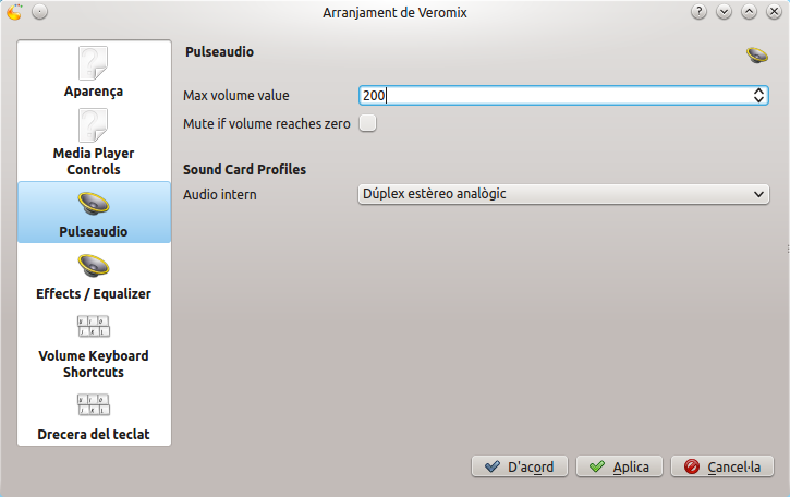 Cómo aumentar el volumen del sonido en KDE con Veromix