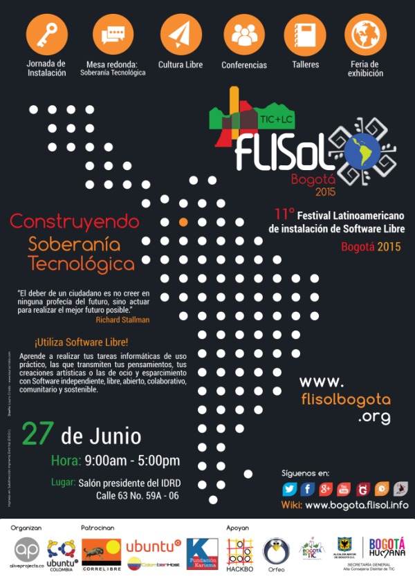 Programa de Flisol 2015 de Bogotá