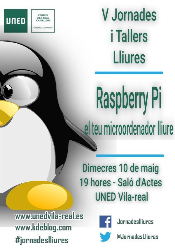 Raspberry Pi en las V Jornadas Libres de la UNED de Vila-real