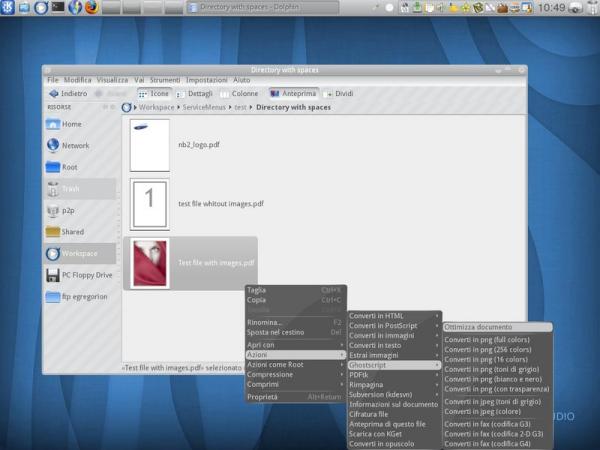 Lanzado KDE Service Menu PDF