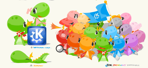 La mascota de KDE