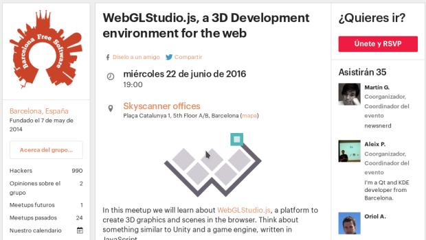 WebGLStudio.js en las charlas de Barcelona Free Software