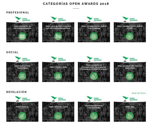 Abierto el plazo de inscripción a los Open Awards 2018