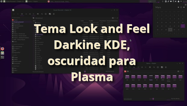 Tema Look and Feel Darkine KDE, oscuridad para Plasma