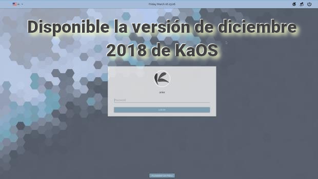 Disponible la versión de diciembre 2018 de KaOS