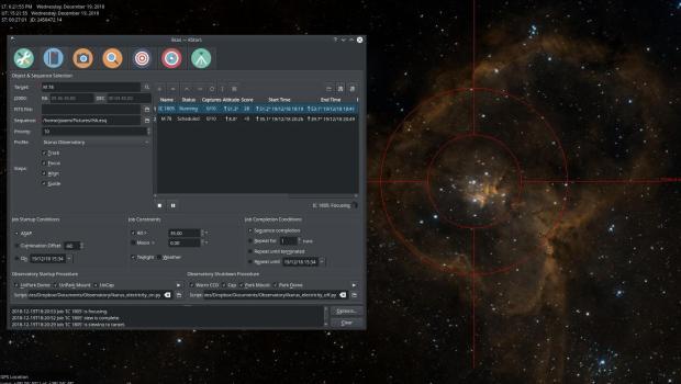 Lanzado KStars 3.5.9, el planetario de KDE