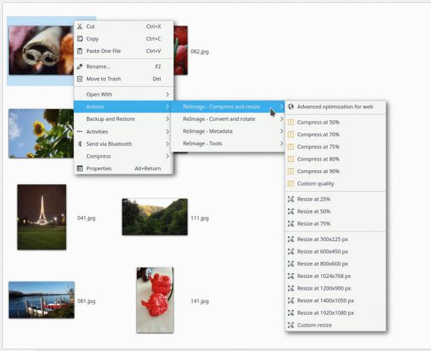 KDE 5 Service Menu ReImage, una gran alternativa a Kim