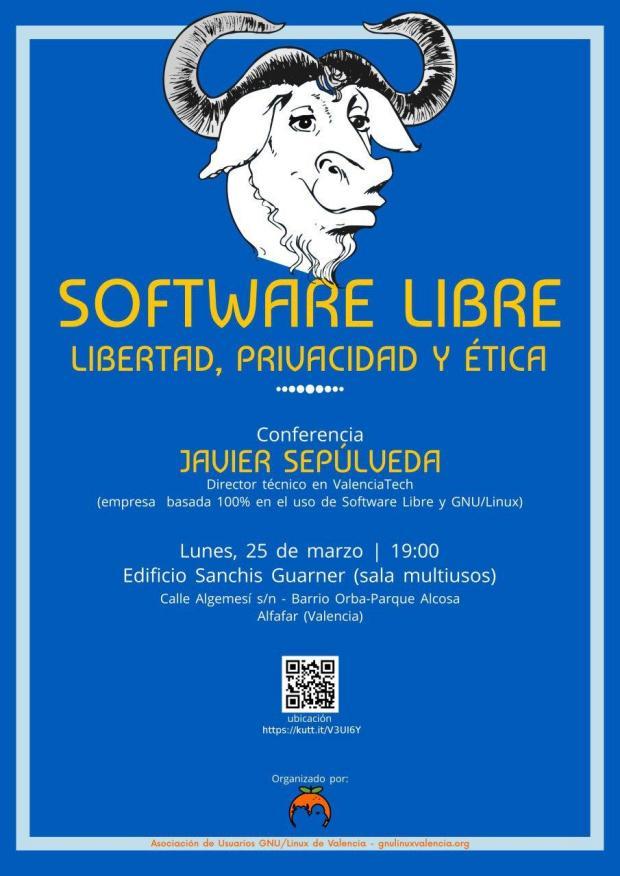 Conferencia de Javier Sepúlveda, sobre Software Libre, libertad, privacidad y ética