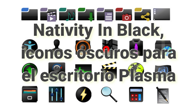 Nativity In Black, iconos oscuros para el escritorio Plasma