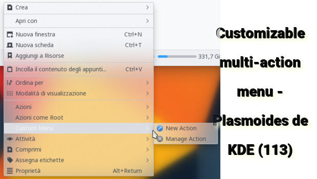 Customizable multi-action menu - Plasmoides de KDE (113)