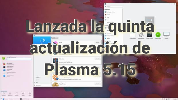 Lanzada la quinta actualización de Plasma 5.15