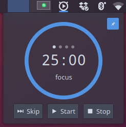 Fokus, tu pomodoro para KDE - Plasmoides de KDE (119)