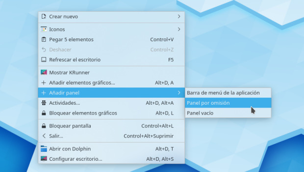 Cómo restaurar la barra de tareas en Plasma de KDE
