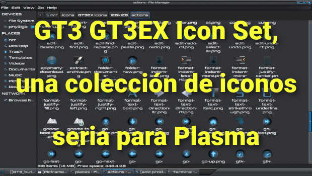 GT3 GT3EX Icon Set, una colección de iconos seria para Plasma