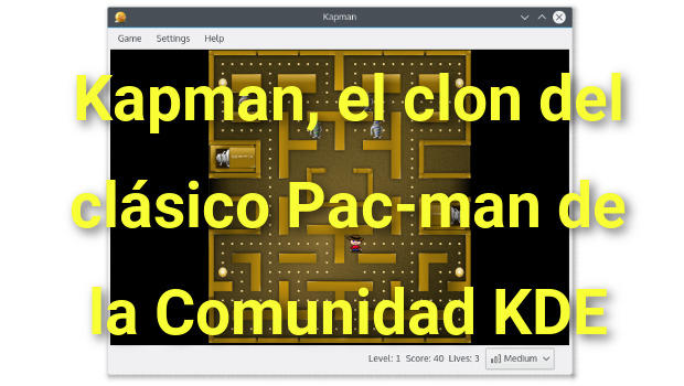Kapman, el clon del clásico Pac-man de la Comunidad KDE