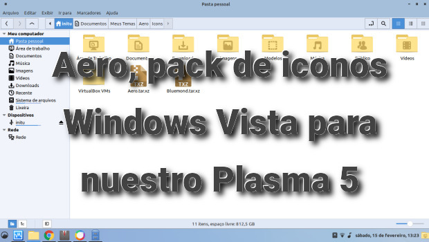 Aero, pack de iconos Windows Vista para nuestro Plasma 5