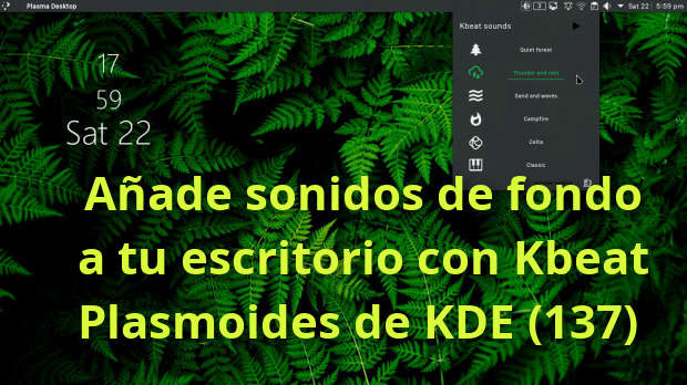 Añade sonidos de fondo a tu escritorio con Kbeat – Plasmoides de KDE (137)