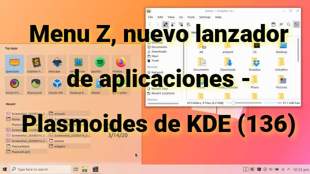 Menu Z, nuevo lanzador de aplicaciones – Plasmoides de KDE (136)