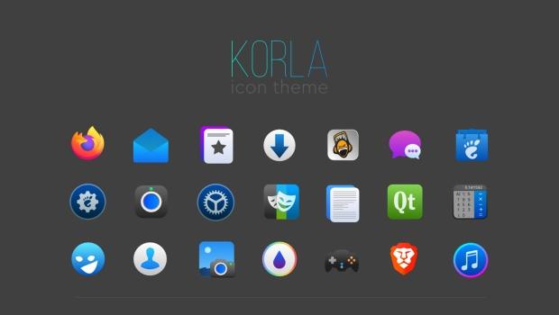 Korla, otro tema de iconos simples y claros para Plasma