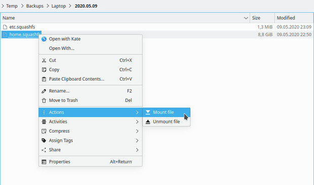 Universal mounter/unmounter Original - Service menu para KDE (15)
