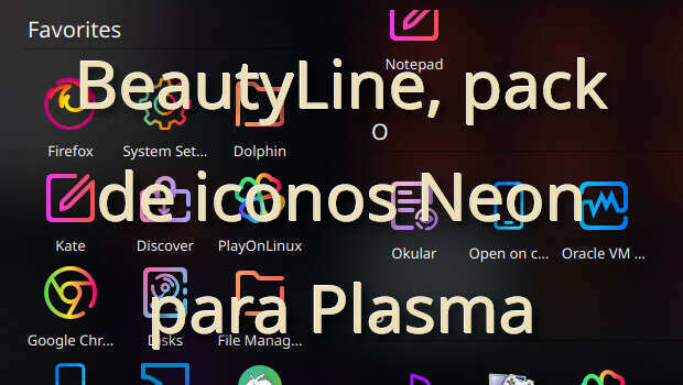 BeautyLine, pack de iconos Neon para Plasma