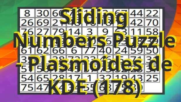 Sliding Numbers Puzzle – Plasmoides de KDE (178)