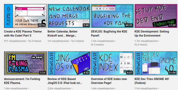 Canal KDE de Niccolò Ve en Youtube