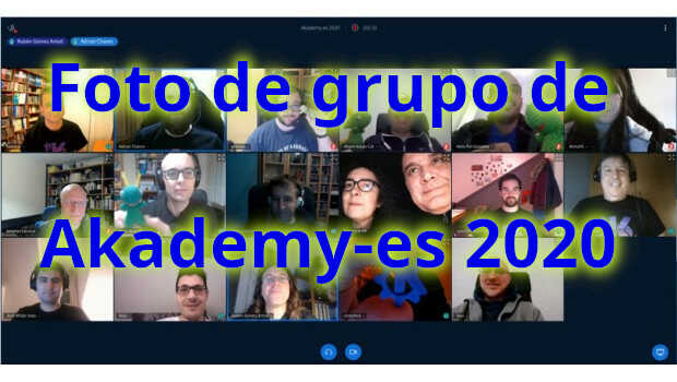 Foto de grupo de Akademy-es 2020 #akademyes