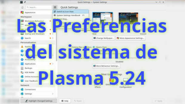 Las Preferencias del sistema en Plasma 5.24