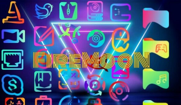 Más iconos coloridos estilo neon: Firemoon
