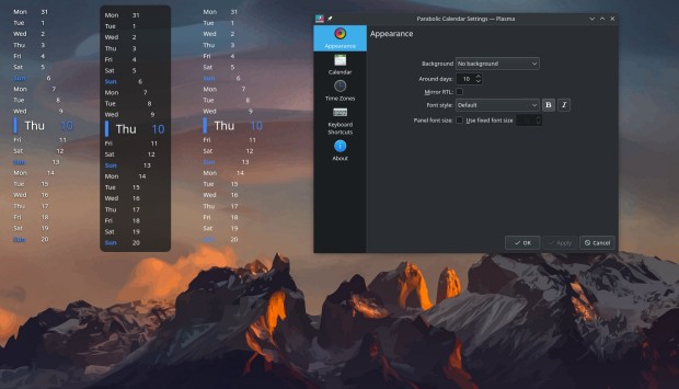 Parabolic Calendar - Plasmoides de KDE (200)