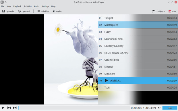 Haruna, otro reproductor multimedia de KDE