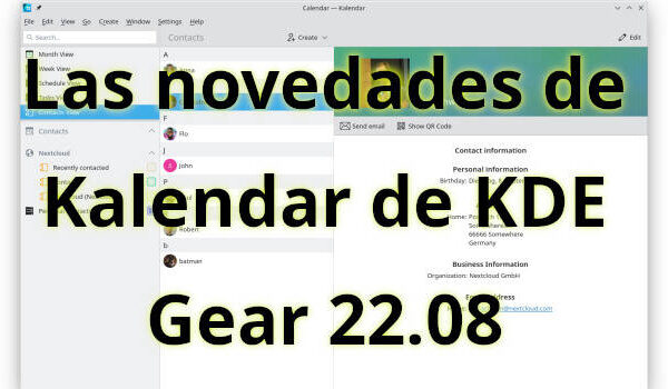 Las novedades de Kalendar de KDE Gear 22.08