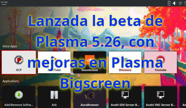 Lanzada la beta de Plasma 5.26, con mejoras en Plasma Bigscreen