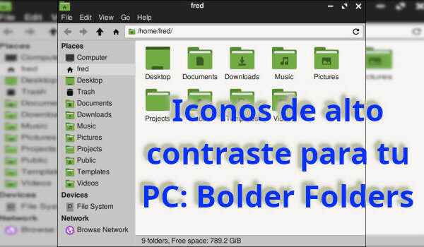 Iconos de alto contraste para tu PC: Bolder Folders