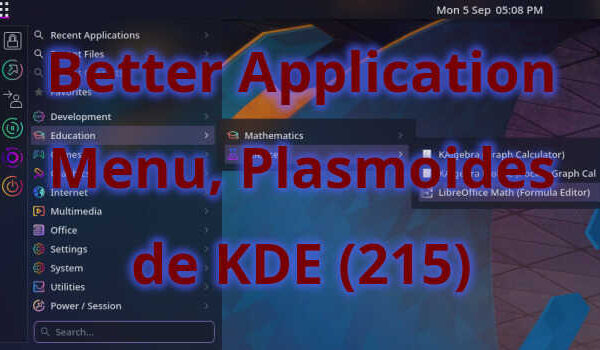 Better Application Menu, otro lanzador de aplicaciones para KDE – Plasmoides de KDE (215)