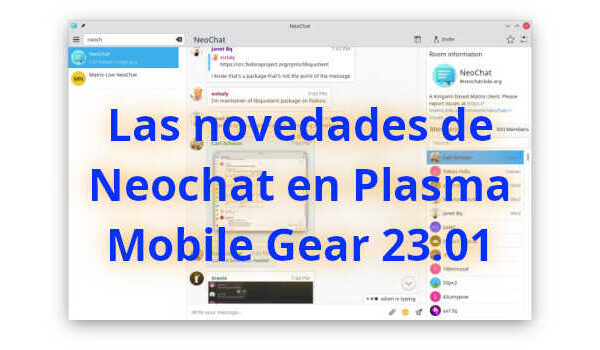 Las novedades de Neochat en Plasma Mobile Gear 23.01