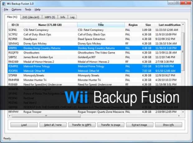 Gestiona tus copias de seguridad de la Wii en Linux - Wii Backup Fusion